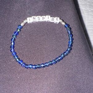 Blue Beaded 'Inspire' Bracelet
